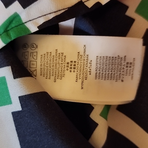 NWOT MICHAEL KORS FULL ZIP BLOUSE Unique Print - Picture 12 of 12
